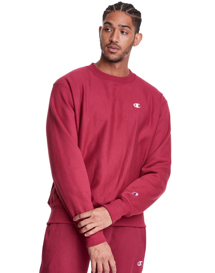 Champion Reverse Weave Crew Erkek Sweatshirt Kırmızı ( LTGAWH018 )